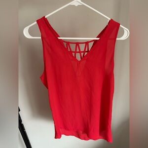 Ro & De Vibrant Red Sleeveless Blouse